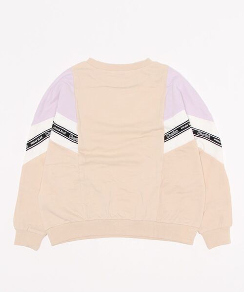 VIVIAN BLUE（ビビアンブルー）の「【VIVIAN BLUE】シェブロンプルオーバー（Tシャツ/カットソー・キッズ・ベージュ/ブラック・140/155/130/120）」の3枚目の写真