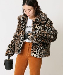 U by SPICK&SPAN | 【JAKKE/ジャッキー】 レオパードフェイクファーショートコート◆(その他アウター)