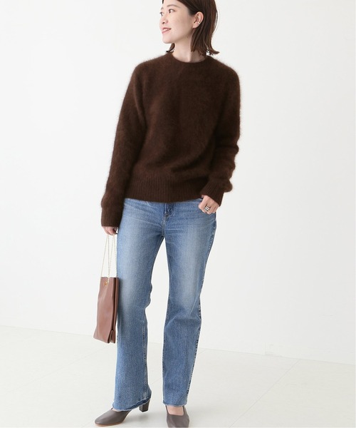 Spick & Span(スピックアンドスパン)の「FURKNITクループルオーバー◆(ニット/セーター・レディース・チャコールグレー/ブラウン/ピンク・FREE)」の12枚目の写真