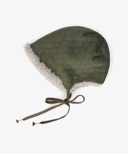 OVERRIDE（オーバーライド）の「OVERRIDE QUILTING FAKEFUR BONNET（ハット・レディース・オリーブ/ブラック・FREE）」の8枚目の写真