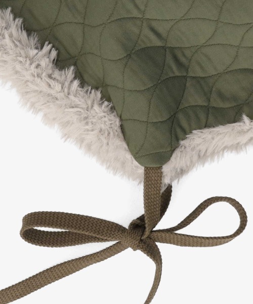 OVERRIDE（オーバーライド）の「OVERRIDE QUILTING FAKEFUR BONNET（ハット・レディース・オリーブ/ブラック・FREE）」の7枚目の写真