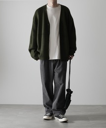 RUUBON（ルーボン）の「【RUUBON】rustic heavy weight cardigan   ラスティック ヘビーウエイト カーディガン（カーディガン/ボレロ）」