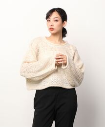Per sist ence | Per sist ence/パーシエンス　透かし編み ニットプルオーバー(ニット/セーター)