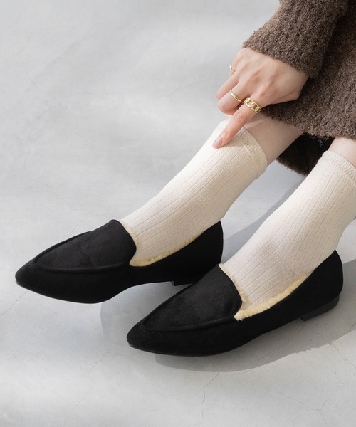 セール】フェイクムートンパンプス モカシン（パンプス）｜menue