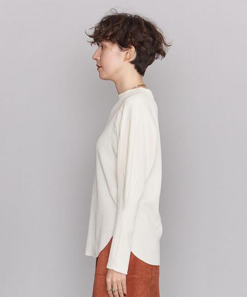BEAUTY&YOUTH UNITED ARROWS(ビューティーアンドユースユナイテッドアローズ)の「BY ランダムリブ ボリュームスリーブカットソー(Tシャツ/カットソー・レディース・オフホワイト/オリーブ/ダークグレー・FREE)」の9枚目の写真