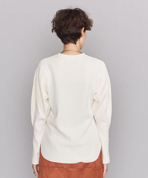 BEAUTY&YOUTH UNITED ARROWS(ビューティーアンドユースユナイテッドアローズ)の「BY ランダムリブ ボリュームスリーブカットソー(Tシャツ/カットソー・レディース・オフホワイト/オリーブ/ダークグレー・FREE)」の11枚目の写真