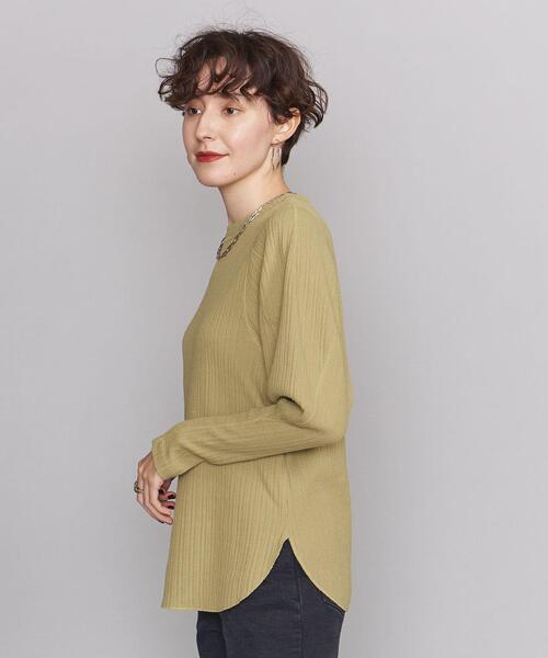 BEAUTY&YOUTH UNITED ARROWS(ビューティーアンドユースユナイテッドアローズ)の「BY ランダムリブ ボリュームスリーブカットソー(Tシャツ/カットソー・レディース・オフホワイト/オリーブ/ダークグレー・FREE)」の7枚目の写真