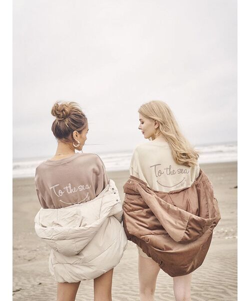 To the sea（トゥーザシー）の「コーデュロイボリュームスリーブジャケット（ダウンジャケット/コート・レディース・ブラウン/ピンク/ミント・FREE）」の12枚目の写真
