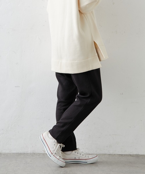 PUAL CE CIN(ピュアルセシン)の「針抜きリブテーパードパンツ(その他パンツ・レディース・ブラック/ブラウン/マスタード/ナチュラル・FREE)」の13枚目の写真