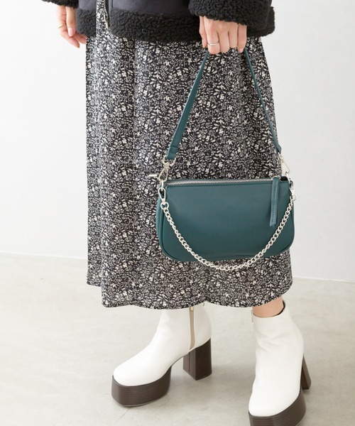 SpRay（スプレイ）の「ポ－チ付２ＷＡＹショルダ－バッグ（ショルダーバッグ・レディース・ブラック/ダークグリーン/ブルー/モカ/アイボリー/グリーン/ブラック系その他/シルバー・FREE）」の5枚目の写真