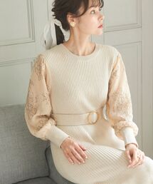 MAJESTIC LEGON | レーススリーブマーメイドワンピース(ワンピース)