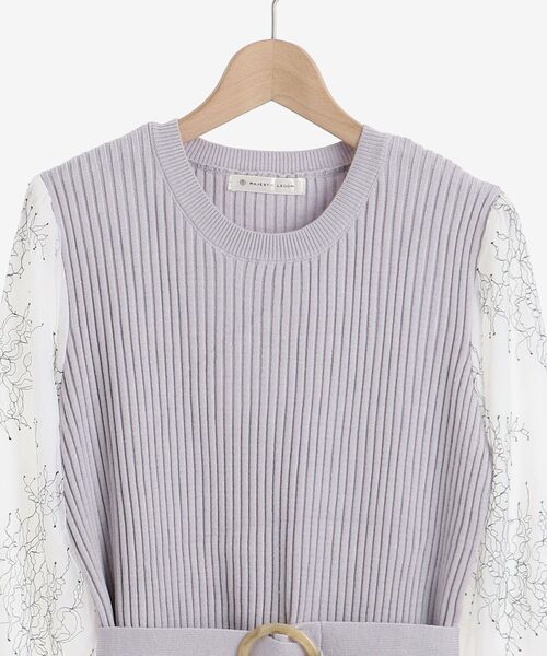 MAJESTIC LEGON（マジェスティックレゴン）の「レーススリーブマーメイドワンピース（ワンピース・レディース・アイボリー/ライトグレー/ピンクベージュ・MEDIUM/SMALL）」の10枚目の写真