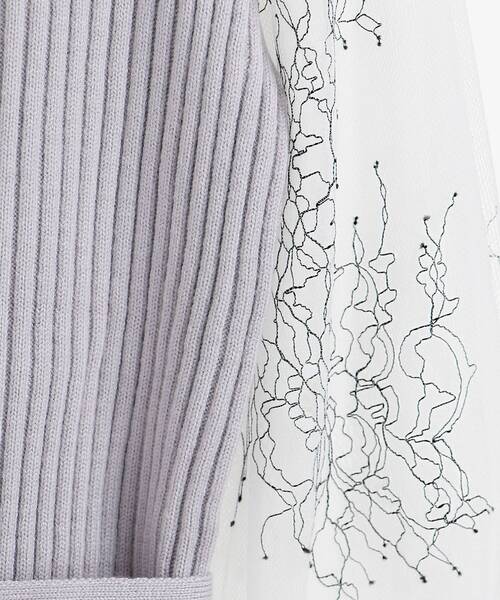 MAJESTIC LEGON（マジェスティックレゴン）の「レーススリーブマーメイドワンピース（ワンピース・レディース・アイボリー/ライトグレー/ピンクベージュ・MEDIUM/SMALL）」の7枚目の写真