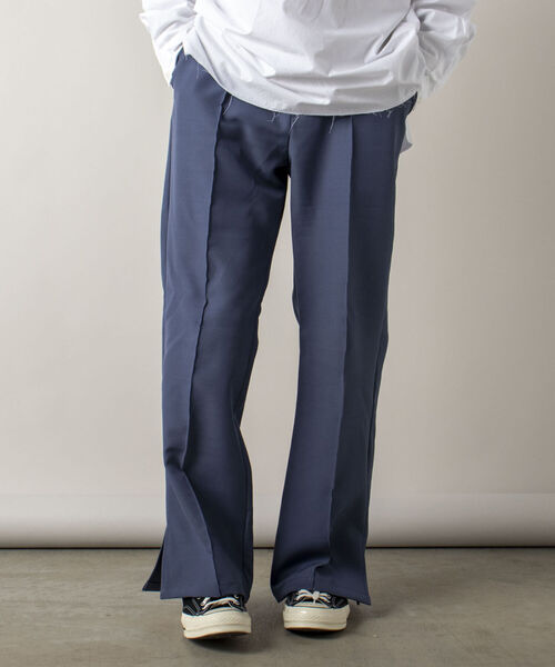 GLOSTER（グロスター）の「【GLOSTER/グロスター】サイドスリットフレアパンツ（その他パンツ・メンズ・ブラック/ダークグリーン/グレイッシュブルー・SMALL/MEDIUM/LARGE）」の5枚目の写真