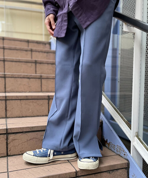 GLOSTER（グロスター）の「【GLOSTER/グロスター】サイドスリットフレアパンツ（その他パンツ・メンズ・ブラック/ダークグリーン/グレイッシュブルー・SMALL/MEDIUM/LARGE）」の11枚目の写真