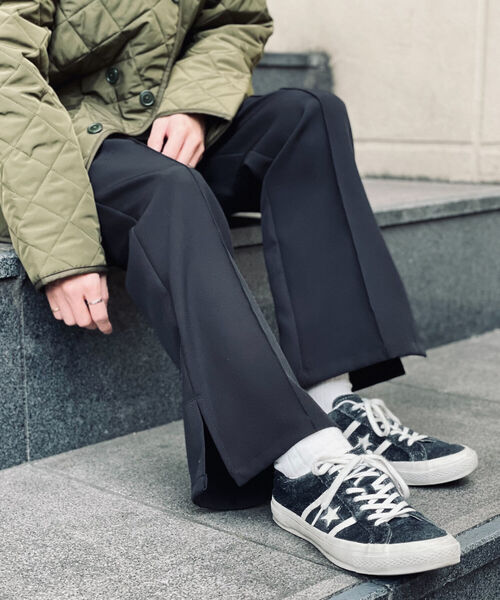 GLOSTER（グロスター）の「【GLOSTER/グロスター】サイドスリットフレアパンツ（その他パンツ・メンズ・ブラック/ダークグリーン/グレイッシュブルー・SMALL/MEDIUM/LARGE）」の8枚目の写真