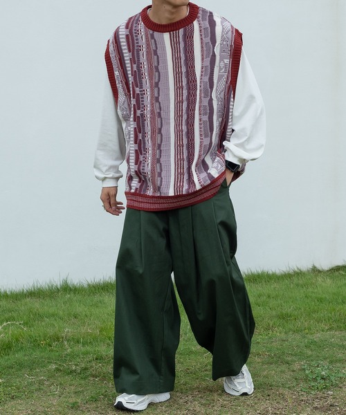 kutir（クティール）の「ワイドタックストレートパンツ（その他パンツ・メンズ・ダークブラウン/オレンジ/グリーン/マスタード・SMALL/MEDIUM/LARGE）」の16枚目の写真