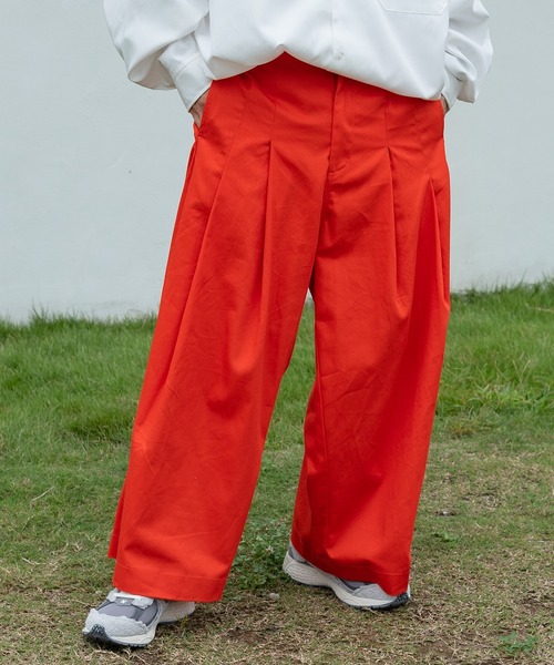 kutir（クティール）の「ワイドタックストレートパンツ（その他パンツ・メンズ・ダークブラウン/オレンジ/グリーン/マスタード・SMALL/MEDIUM/LARGE）」の19枚目の写真