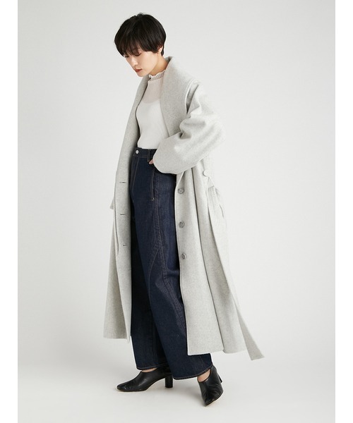 styling/(スタイリング)の「シアーリブニットハイネックプルオーバー(ニット/セーター・レディース・ホワイト/ピンクベージュ/ピンク/ブラック・FREE)」の9枚目の写真