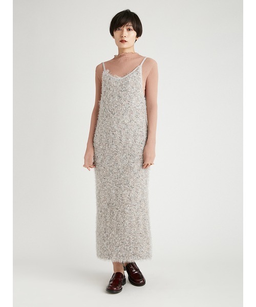 styling/(スタイリング)の「シアーリブニットハイネックプルオーバー(ニット/セーター・レディース・ホワイト/ピンクベージュ/ピンク/ブラック・FREE)」の12枚目の写真