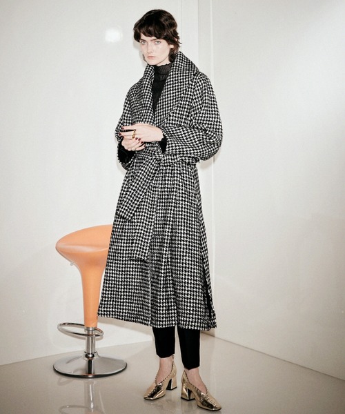 styling/(スタイリング)の「シアーリブニットハイネックプルオーバー(ニット/セーター・レディース・ホワイト/ピンクベージュ/ピンク/ブラック・FREE)」の20枚目の写真