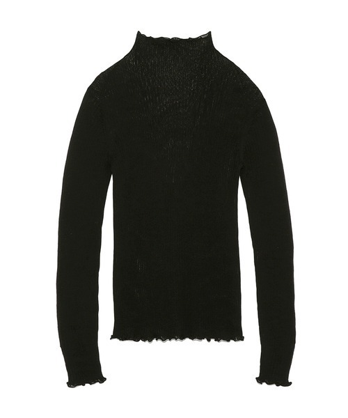 styling/(スタイリング)の「シアーリブニットハイネックプルオーバー(ニット/セーター・レディース・ホワイト/ピンクベージュ/ピンク/ブラック・FREE)」の18枚目の写真