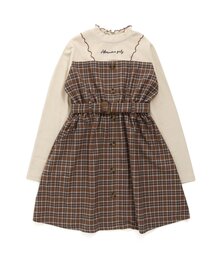チェックドッキングワンピ