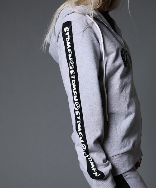 STUD MUFFIN（スタッドマフィン）の「mpa2737-ストレッチベア裏毛 サガラパッチ＆ロゴpt サイドライン ジップパーカー（パーカー・メンズ・ブラック/杢グレー・2/4/3）」の17枚目の写真