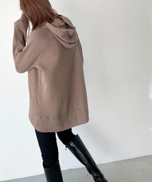 CANAL JEAN(キャナルジーン)の「harmonie(アルモニ) マシュマロ裏毛ラグランプルパーカー(パーカー・レディース・ホワイト/チャコールグレー/ブラック/グレー/モカ/オートミール・ONE SIZE)」の13枚目の写真