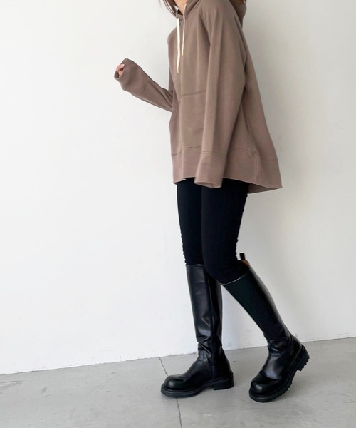 CANAL JEAN(キャナルジーン)の「harmonie(アルモニ) マシュマロ裏毛ラグランプルパーカー(パーカー・レディース・ホワイト/チャコールグレー/ブラック/グレー/モカ/オートミール・ONE SIZE)」の12枚目の写真
