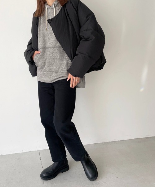 CANAL JEAN(キャナルジーン)の「harmonie(アルモニ) マシュマロ裏毛ラグランプルパーカー(パーカー・レディース・ホワイト/チャコールグレー/ブラック/グレー/モカ/オートミール・ONE SIZE)」の11枚目の写真