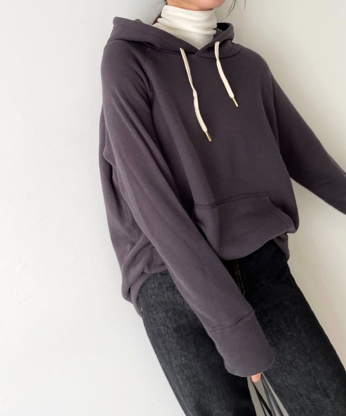 CANAL JEAN(キャナルジーン)の「harmonie(アルモニ) マシュマロ裏毛ラグランプルパーカー(パーカー・レディース・ホワイト/チャコールグレー/ブラック/グレー/モカ/オートミール・ONE SIZE)」の10枚目の写真