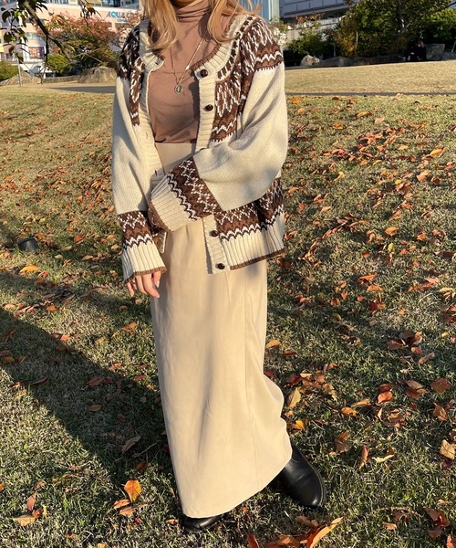 apres jour clair（アプレジュールクレア）の「【apres jour clair】タートルネック（Tシャツ/カットソー・レディース・ベージュ/ダークブラウン/アイボリー・フリー/X-LARGE）」の7枚目の写真