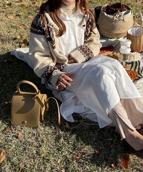 apres jour clair（アプレジュールクレア）の「【apres jour clair】タートルネック（Tシャツ/カットソー・レディース・ベージュ/ダークブラウン/アイボリー・フリー/X-LARGE）」の16枚目の写真