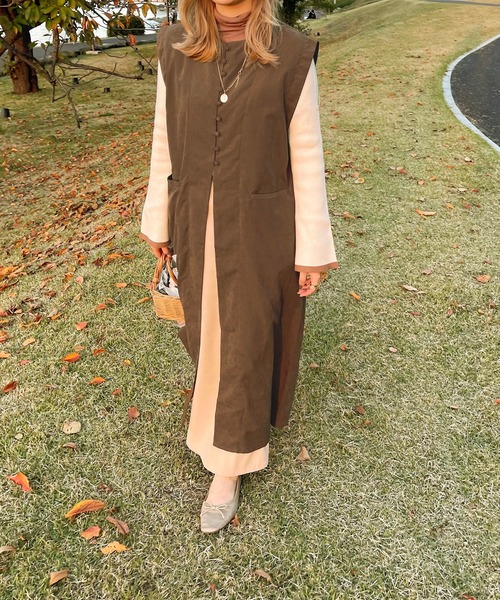 apres jour clair（アプレジュールクレア）の「【apres jour clair】タートルネック（Tシャツ/カットソー・レディース・ベージュ/ダークブラウン/アイボリー・フリー/X-LARGE）」の8枚目の写真