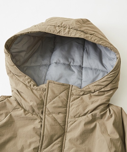 CUBE SUGAR（キューブシュガー）の「ナイロン中綿モンスターパーカーダウンジャケット（ダウンジャケット/コート・レディース・ベージュ/カーキ/マルチ/スミクロ・M）」の18枚目の写真