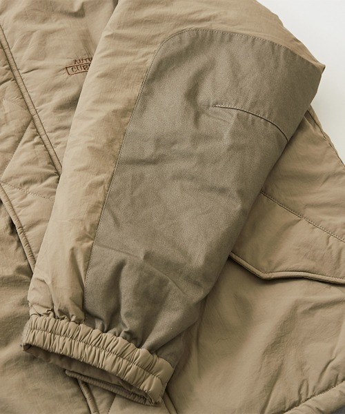 CUBE SUGAR（キューブシュガー）の「ナイロン中綿モンスターパーカーダウンジャケット（ダウンジャケット/コート・レディース・ベージュ/カーキ/マルチ/スミクロ・M）」の5枚目の写真