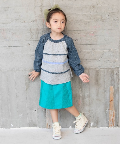 RAGMART（ラグマート）の「切り替えTシャツ（Tシャツ/カットソー・キッズ・グレー/オフホワイト/イエロー・110cm/100cm/120cm/130cm）」の14枚目の写真