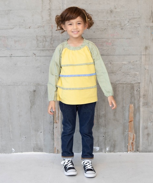 RAGMART（ラグマート）の「切り替えTシャツ（Tシャツ/カットソー・キッズ・グレー/オフホワイト/イエロー・110cm/100cm/120cm/130cm）」の12枚目の写真