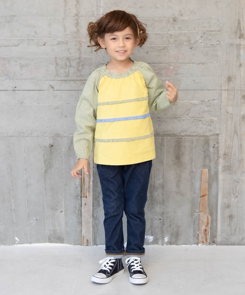 RAGMART（ラグマート）の「切り替えTシャツ（Tシャツ/カットソー・キッズ・グレー/オフホワイト/イエロー・110cm/100cm/120cm/130cm）」の11枚目の写真