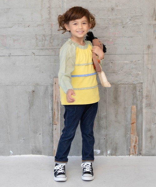 RAGMART（ラグマート）の「切り替えTシャツ（Tシャツ/カットソー・キッズ・グレー/オフホワイト/イエロー・110cm/100cm/120cm/130cm）」の10枚目の写真