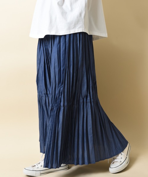 INTERPLANET(インタープラネット)の「ランダムプリーツロングスカート(スカート・レディース・ブルー/ブラック/ブルー系その他・FREE)」の13枚目の写真