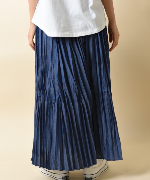 INTERPLANET(インタープラネット)の「ランダムプリーツロングスカート(スカート・レディース・ブルー/ブラック/ブルー系その他・FREE)」の14枚目の写真