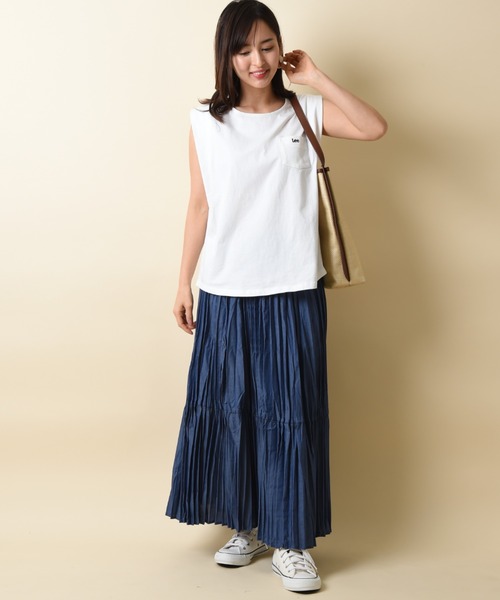 INTERPLANET(インタープラネット)の「ランダムプリーツロングスカート(スカート・レディース・ブルー/ブラック/ブルー系その他・FREE)」の16枚目の写真