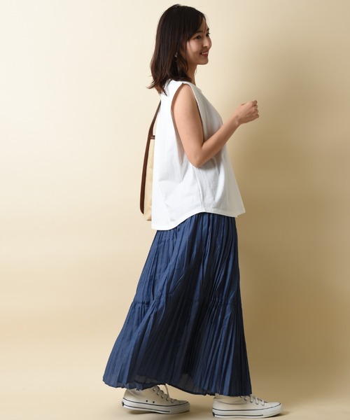 INTERPLANET(インタープラネット)の「ランダムプリーツロングスカート(スカート・レディース・ブルー/ブラック/ブルー系その他・FREE)」の19枚目の写真