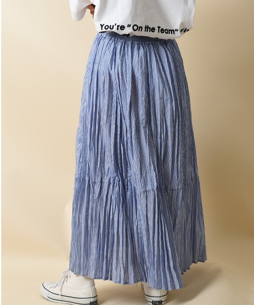 INTERPLANET(インタープラネット)の「ランダムプリーツロングスカート(スカート・レディース・ブルー/ブラック/ブルー系その他・FREE)」の21枚目の写真