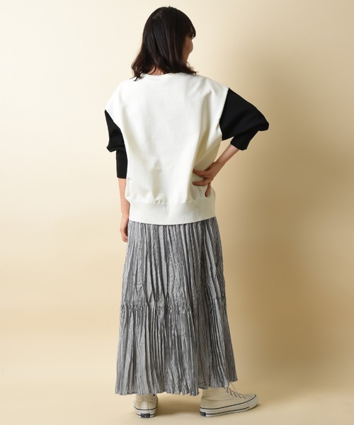 INTERPLANET(インタープラネット)の「ランダムプリーツロングスカート(スカート・レディース・ブルー/ブラック/ブルー系その他・FREE)」の11枚目の写真
