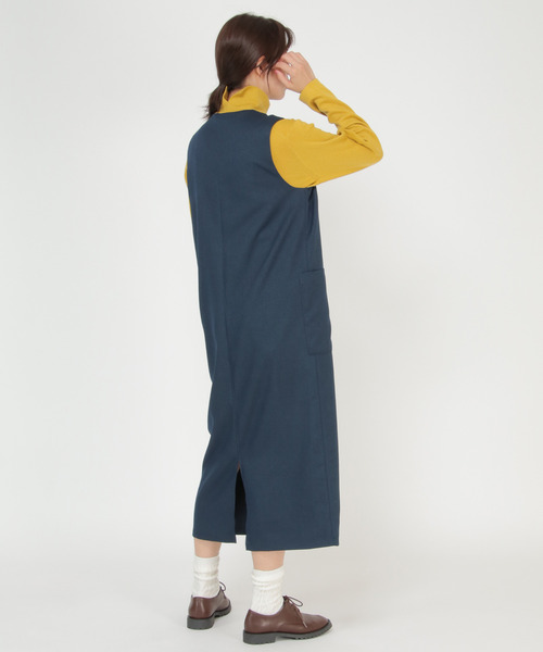 LBC（エルビーシー）の「深Vジャンスカ（ジャンパースカート・レディース・ブラック/ネイビー・M）」の7枚目の写真