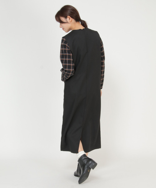 LBC（エルビーシー）の「深Vジャンスカ（ジャンパースカート・レディース・ブラック/ネイビー・M）」の15枚目の写真