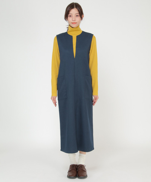 LBC（エルビーシー）の「深Vジャンスカ（ジャンパースカート・レディース・ブラック/ネイビー・M）」の13枚目の写真